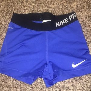 Blue Nike Pro spandex